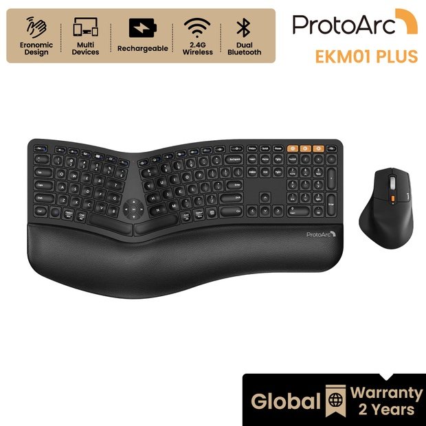 EKM01 Plus Kombinasi Keyboard dan Mouse Ergonomis