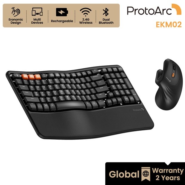 EKM02 Kombinasi Keyboard dan Mouse Ergonomis