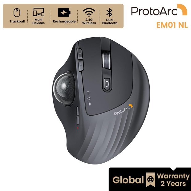 EM01 NL Mouse Trackball Ergonomis