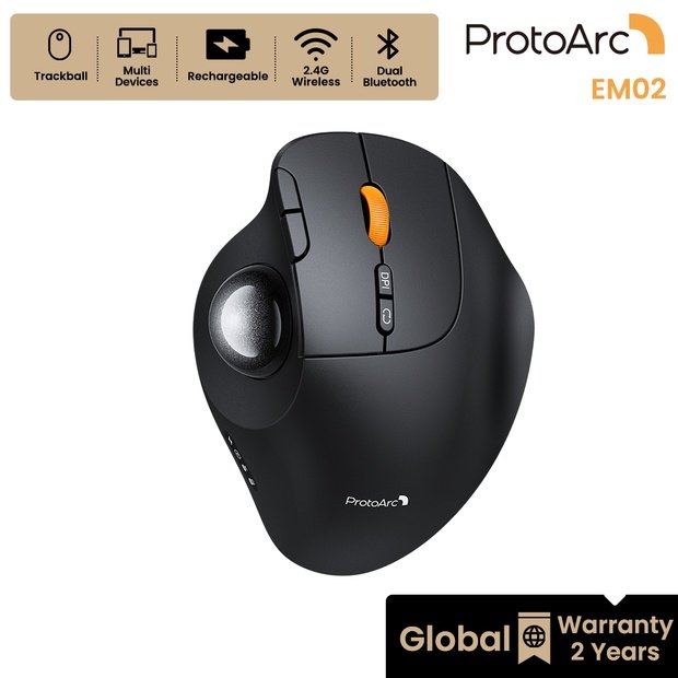 EM02 Mouse Trackball Nirkabel