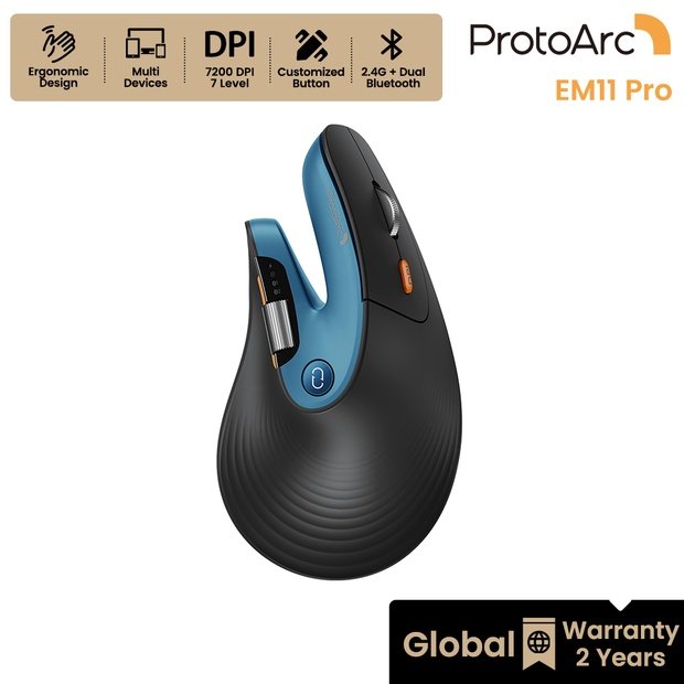 EM11 Pro Mouse Vertikal Ergonomis