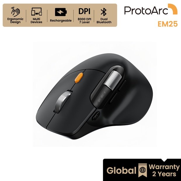 EM25 Mouse Ergonomis Gulir Cepat