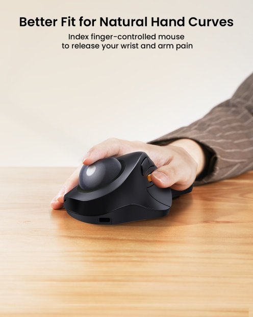 EM03 NL Mouse Trackball Ergonomis Gray detail 1