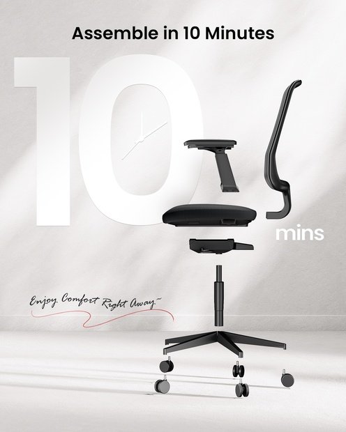 Flexer SE Kursi Kantor Black detail 8