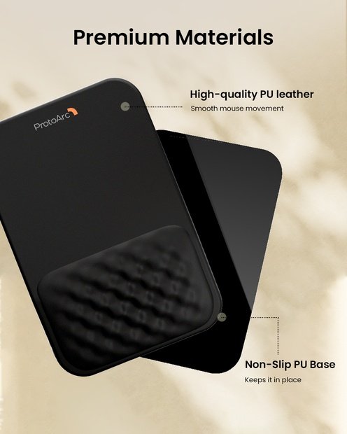 MP50 Mouse Pad Ergonomis dengan Sandaran Pergelangan Black detail 4
