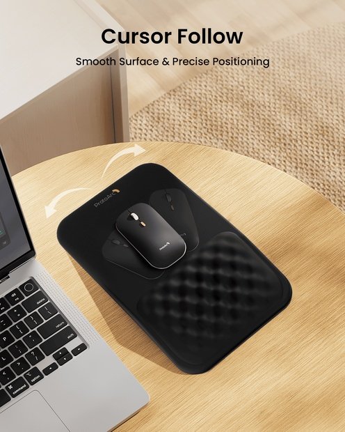 MP50 Mouse Pad Ergonomis dengan Sandaran Pergelangan Black detail 6