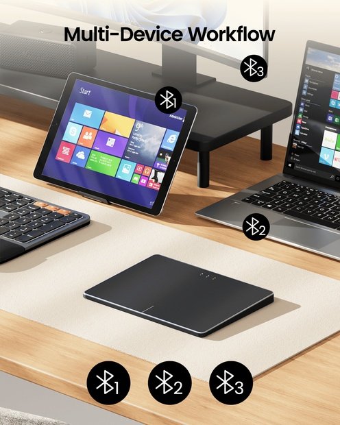 T1 Plus Trackpad Nirkabel untuk Windows Black detail 3