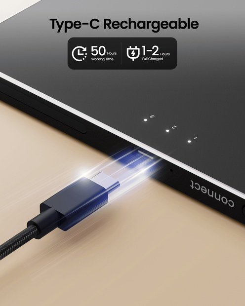 T1 Plus Trackpad Nirkabel untuk Windows Black detail 4