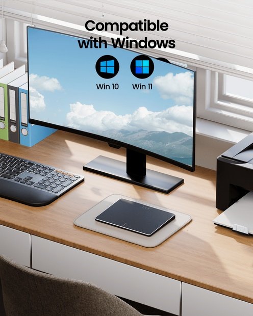 T1 Plus Trackpad Nirkabel untuk Windows Black detail 7