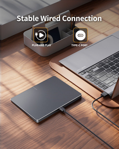T1 Trackpad Berkabel untuk Windows Black detail 6