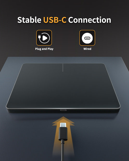 T1 Trackpad Berkabel untuk Windows Black detail 7