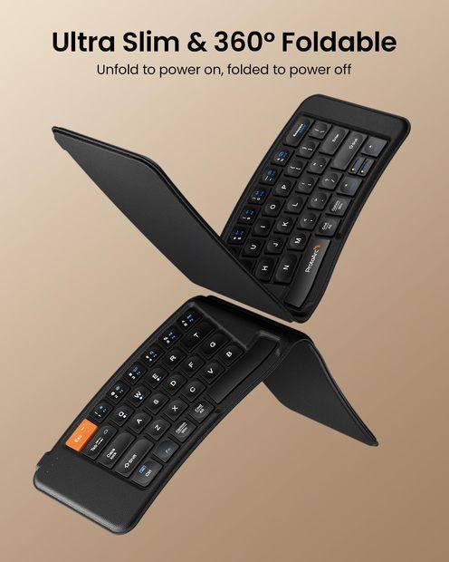 XK03 Keyboard Ergonomis Lipat Black detail 2