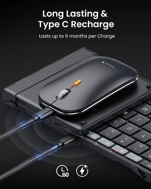 XKM01 CaseUp Kombinasi Keyboard, Mouse, dan Dudukan Lipat Black Gray detail 2
