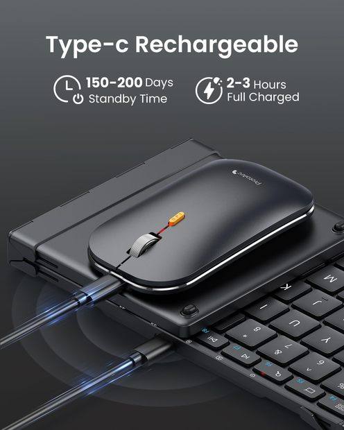 XKM01 Kombinasi Keyboard dan Mouse Lipat Black detail 2