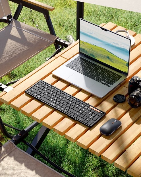 XKM01 Kombinasi Keyboard dan Mouse Lipat Black detail 8