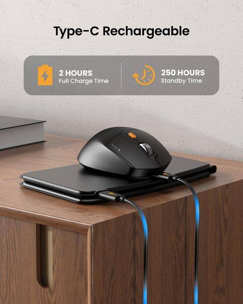 XKM03 Kombinasi Keyboard dan Mouse Ergonomis Lipat Black detail 5